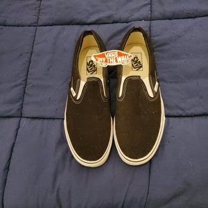Vans Black Canvas Slip-ons Men's Size 10